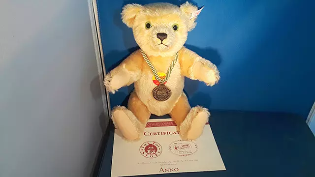 Steiff Anno - Toy Store Exclusive- 14" Blonde Mohair Teedy Bear