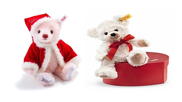 Steiff Little Santa and Teddy Bear Sweetheart